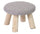 Pouf en Tissu et Bois de Pin 29x29x20 cm Fumer Jimmy Gris