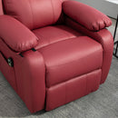 Poltrona Alzapersona Reclinabile con Poggiapiedi e Telecomando 76x90x105 cm Rosso  