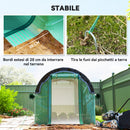 Serra a Tunnel 3x2 m con Rete Ombreggiante Extra Finestre e Ingresso a Zip in PE e Acciaio Verde      