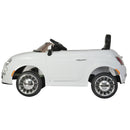 Macchina Elettrica per Bambini 12V con Licenza Fiat 500 Bianca
