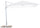 Parasol de Jardin Décentralisé 3x3m en Aluminium et Polyester Senso Blanc