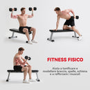 Set di Manubri da 2x20 kg con Impugnatura Antiscivolo in Metallo Nero      