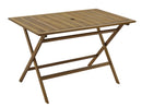 Tavolo Pieghevole da Giardino 120x70x75 cm in Legno Naturale