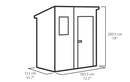 Casetta da Giardino Porta Attrezzi 183,5x111x200,5 cmin Resina Effetto Legno Keter Manor Pent 6x4 Grigia