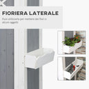 Casetta Box da Giardino 132x50x184 cm in Legno Grigio