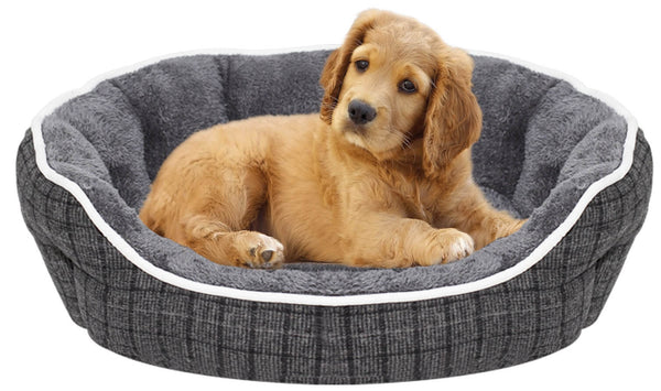 Chenil pour Chiens et Chats en Ecosse Gris Foncé Polyester Différentes Tailles sconto