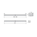 Barra Appendiabili per Armadio a Batteria 40,8-55,8 cm con LED Bianco Naturale e Sensore di Movimento Emuca Moka