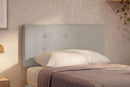 Letto 1 Piazza e Mezza con Rete Rivestita Similpelle Tortora Tessis Testata Button Varie Misure