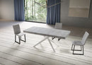 Tavolo Allungabile 200-460x90x77 cm Niket Cemento Gambe Bianche