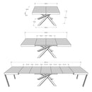 Tavolo Allungabile 140-400x90x77 cm Volantis Cemento Telaio 4A 