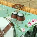 Cesta Valigetta da Pic Nic per 2 Persone 15 Pezzi in Vimini Marrone  