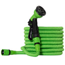 Tubo da Giardino Estensibile 15 m con Pistola Spray a 8 Funzioni Verde