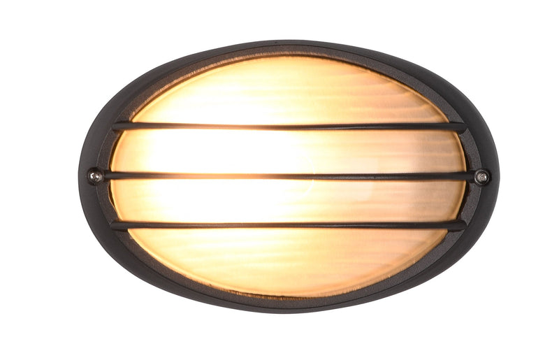 Plafoniera da Esterno Attacco E27 in Alluminio Nero Opaco