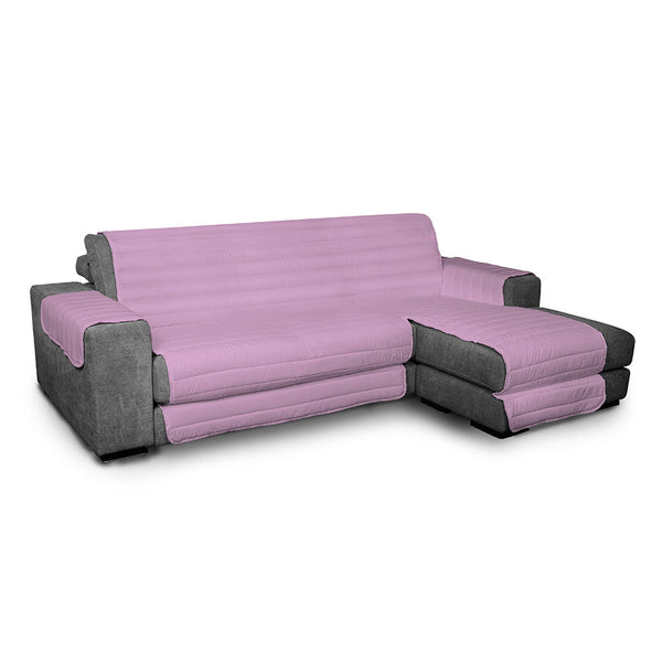 Housse de canapé matelassée en microfibre avec péninsule lilas droite acquista