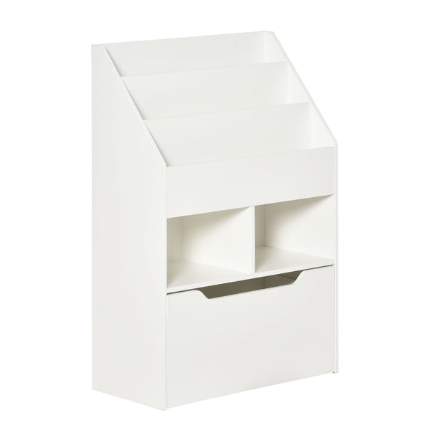 Bibliothèque enfant 60x29,9x90 cm avec étagères et 1 tiroir en MDF blanc online