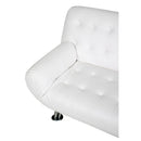 Divano Letto Prontoletto Zeus Rivestimento in Similpelle Bianco