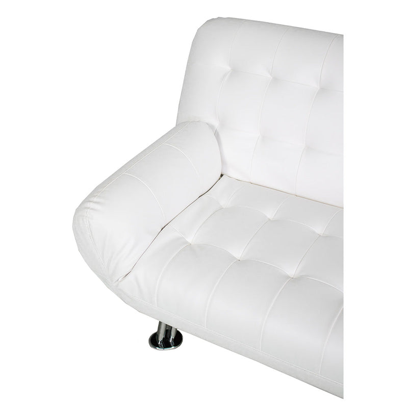 Divano Letto Prontoletto Zeus Rivestimento in Similpelle Bianco