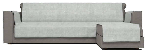 prezzo Housse de canapé en polyester avec péninsule droite grise différentes tailles