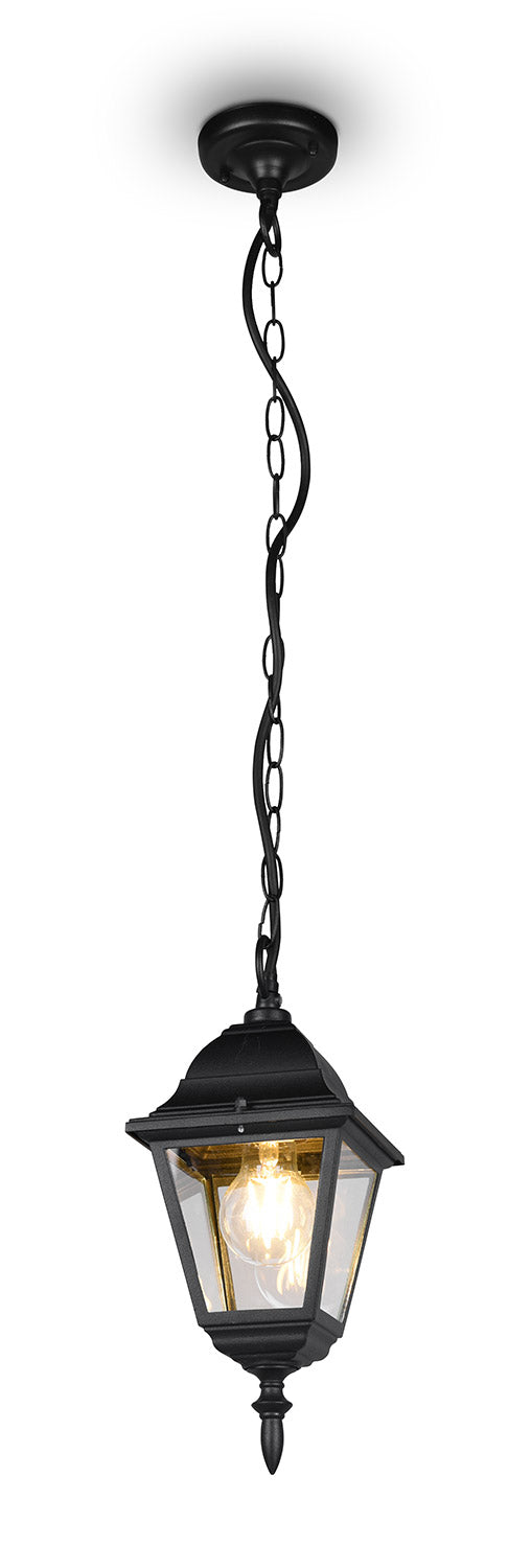 prezzo Lampada a Sospensione da Esterno Attacco E27 in Alluminio Nero Opaco