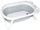 Baignoire bébé antidérapante pliable avec drain gris