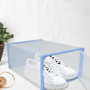 Scatola Scarpe Salvaspazio 23x33xH14 cm Contenitore con Sportello Azzurro