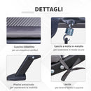 Dondolo 3 Posti da Giardino 189x133x176,5 cn in Metallo e Poliestere Grigio