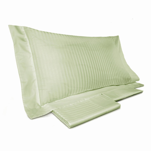 sconto Lot de draps et taies d'oreiller couleur unie Mitera Ruby vert clair différentes tailles