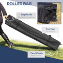Gazebo Pieghevole con Pareti Estensibili Altezza Regolabile e Borsa con Ruote 5x3m  Blu