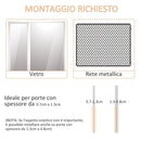 Gattaiola 38,6x1,8x52 cm per Vetro Rete e Porta Bianca