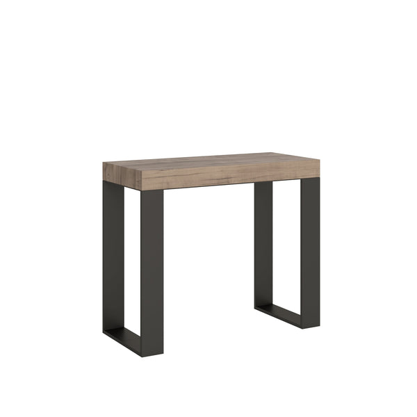 sconto Console extensible en bois et fer H77x40x90 / 300cm Itamoby Tecno Premium Oak Folding