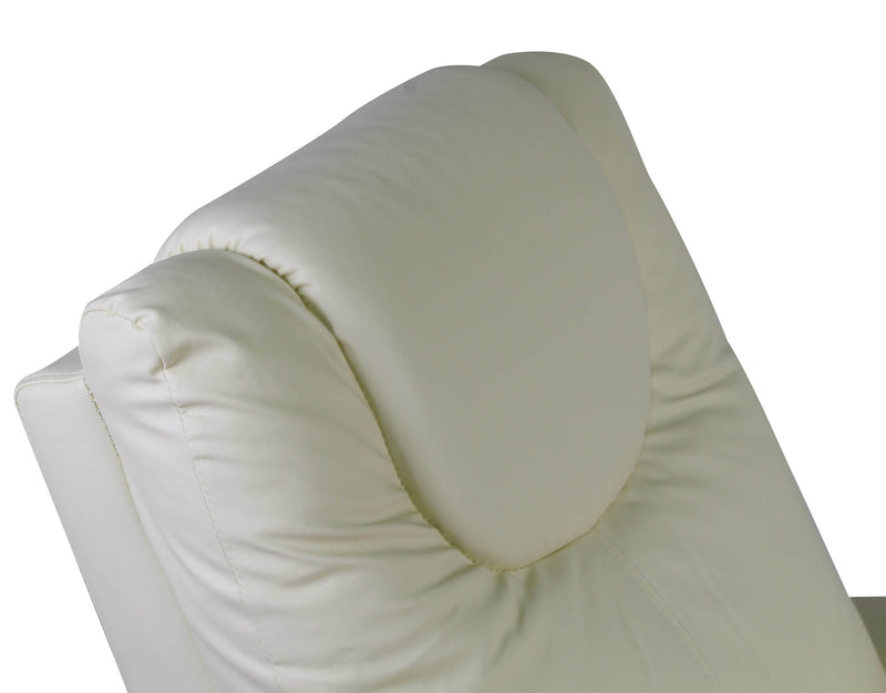 Poltrona Alzapersona Vibromassaggio Elettrica 1 Motore in Similpelle Vandi Panna