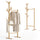 Stand Appendiabiti in Bambù 65x40x132-170 cm con 8 Ganci e Barra Portata 120 kg Quercia