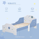 Struttura Letto Singolo per Bambini 143x74x59 cm in Compensato di Pioppo Blu e Bianco