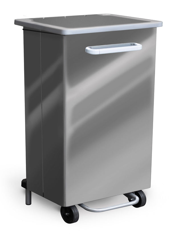 acquista Pattumiera Per Raccolta Differenziata 47x37xh83 cm in Acciaio Inox a Pedale Lucido