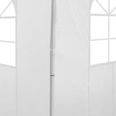 Set 2 Pareti Laterali per Gazebo 3x3 m Pieghevoli 295x200 cm in tessuto Oxford con Finestre Bianco