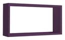 Mensola Cubo da Parete 70x35x15,5 cm in Fibra di Legno Artù Viola Melanzana