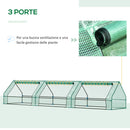 Serra da Giardino in Acciaio e Polietilene 400x100x80 cm  Verde