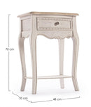 Comodino 1 Cassetto-1 Ripiano Clarisse in Legno