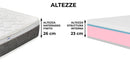 Materasso Memory e Molle H26 Dispositivo Medico 1 Dormidea Eternity Varie Misure