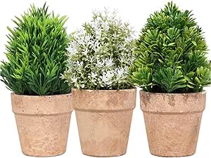 prezzo Set 3 Piante Artificiali Vari Tipi con Vaso Color Terracotta