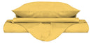 Copripiumino Matrimoniale con Sacco e Federe in Raso di Poliestere Giallo