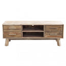 Mobile TV Roger 130x40x48 h cm in Pino riciclato Marrone