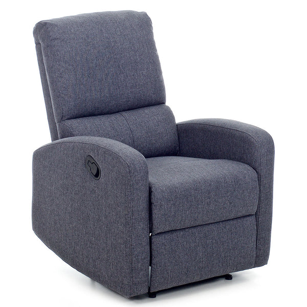 Fauteuil Relax Inclinable Manuel en Tissu Bleu Fiorella sconto