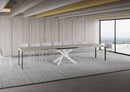 Tavolo Allungabile 160-420x90x77 cm Volantis Cashmere Telaio Bianco 