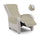 Housse de fauteuil matelassée double face gris tourterelle/gris clair