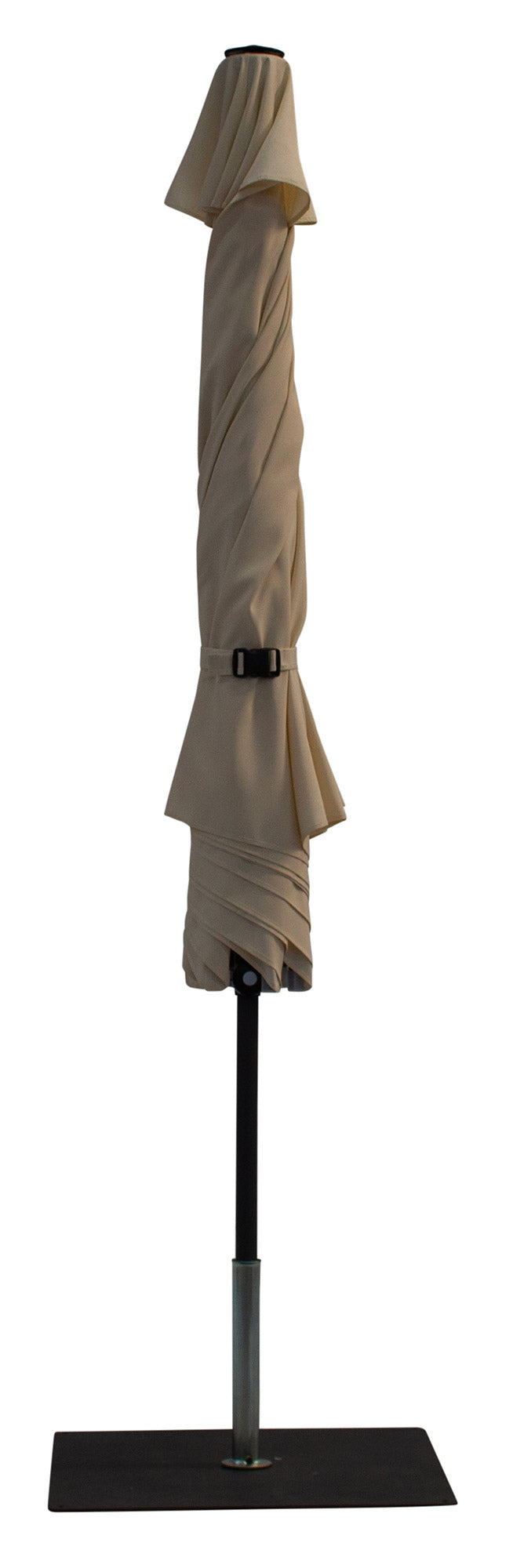 Ombrellone da Giardino Ø3 m Palo Ø38 mm in Alluminio Tessuto Dralon Acrilico Border Ecru