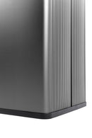 Pattumiera Alta 54L Interno Esterno Keter Verto Recycle 43,5x26,5x68,7 cm con Bordo Copri Sacco in Plastica Grigio Perla      