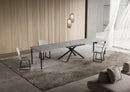 Tavolo Allungabile 140-400x90x74 cm Niket Cemento Gambe Antracite