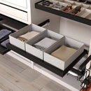 Kit 2 Cestelli e Vassoio per Amadio Regolabile 800 mm Emuca Nero