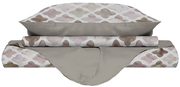Housse de couette avec taies d'oreiller imprimées en microfibre Florence Différentes tailles prezzo